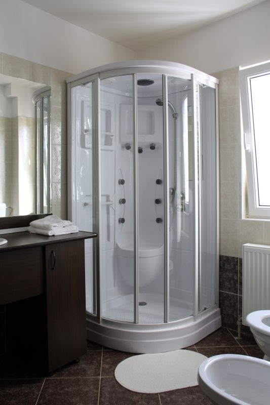 Compact Shower with Glass Walls